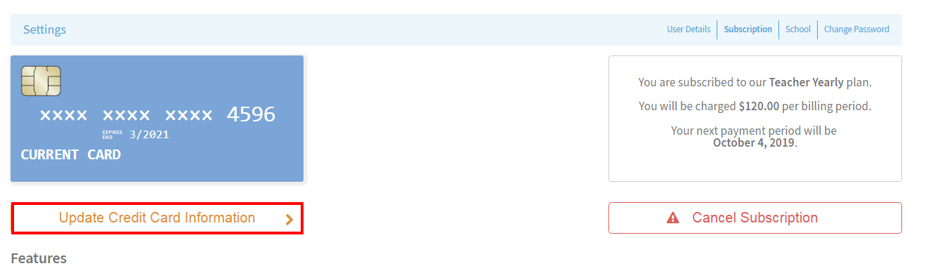 How Do I Update My Credit Card Information TeachMe